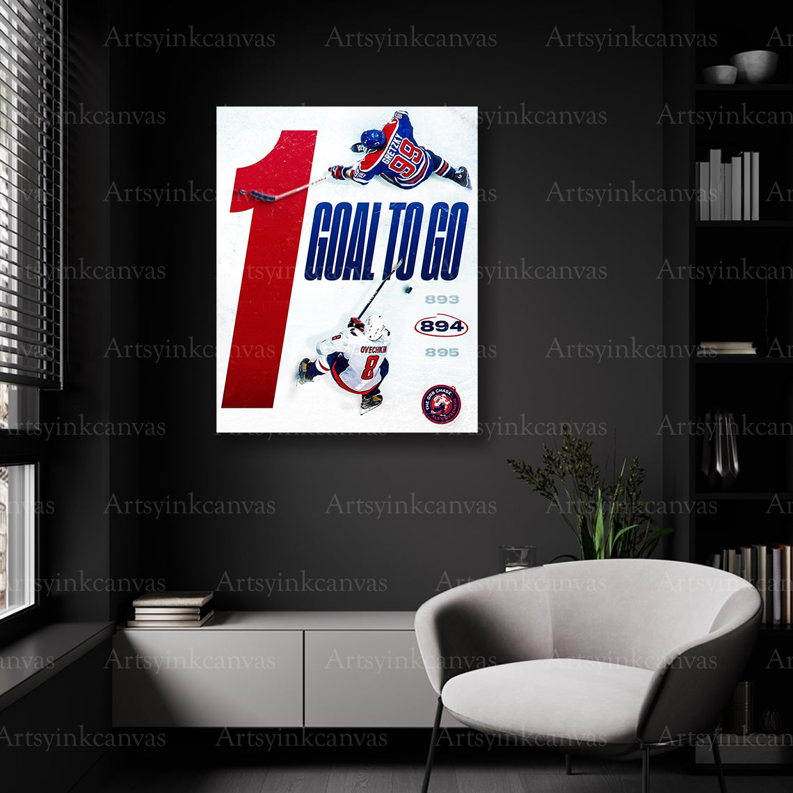 Washington Capitals NHL goal record wall decor