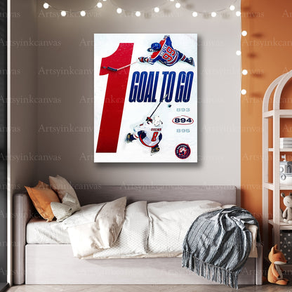 Premium Alex Ovechkin Wayne Gretzky record canvas print