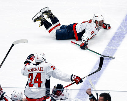 Alex Ovechkin passes canvas wall art