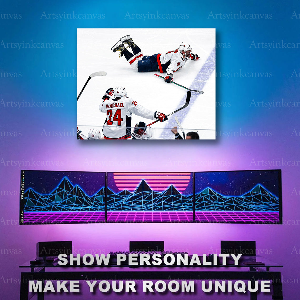 Alex Ovechkin playmaker hockey artwork