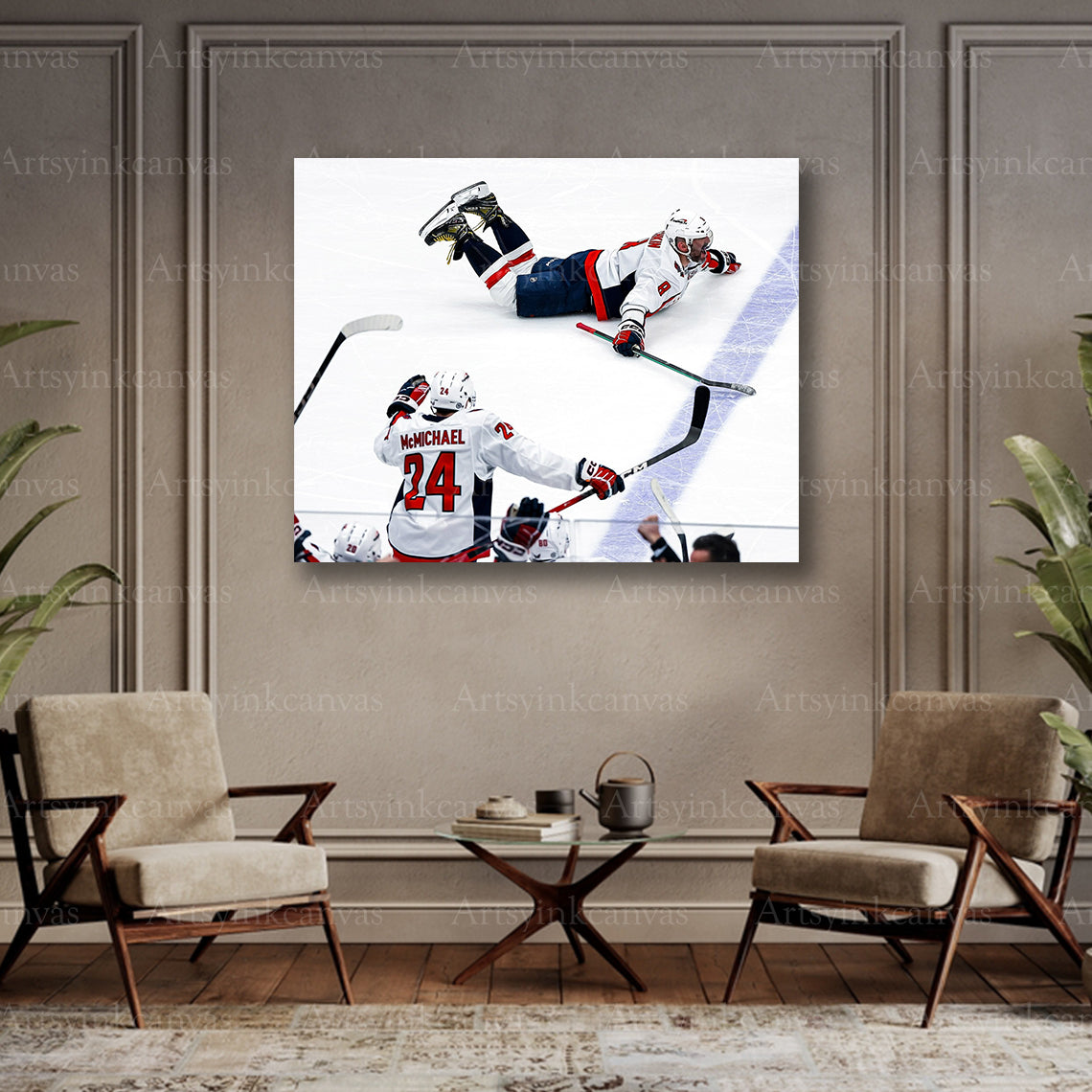 Alex Ovechkin collector hockey canvas art