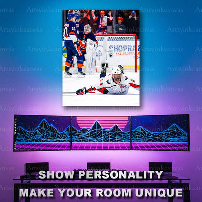 Alex Ovechkin NHL all-time goals record artwork
