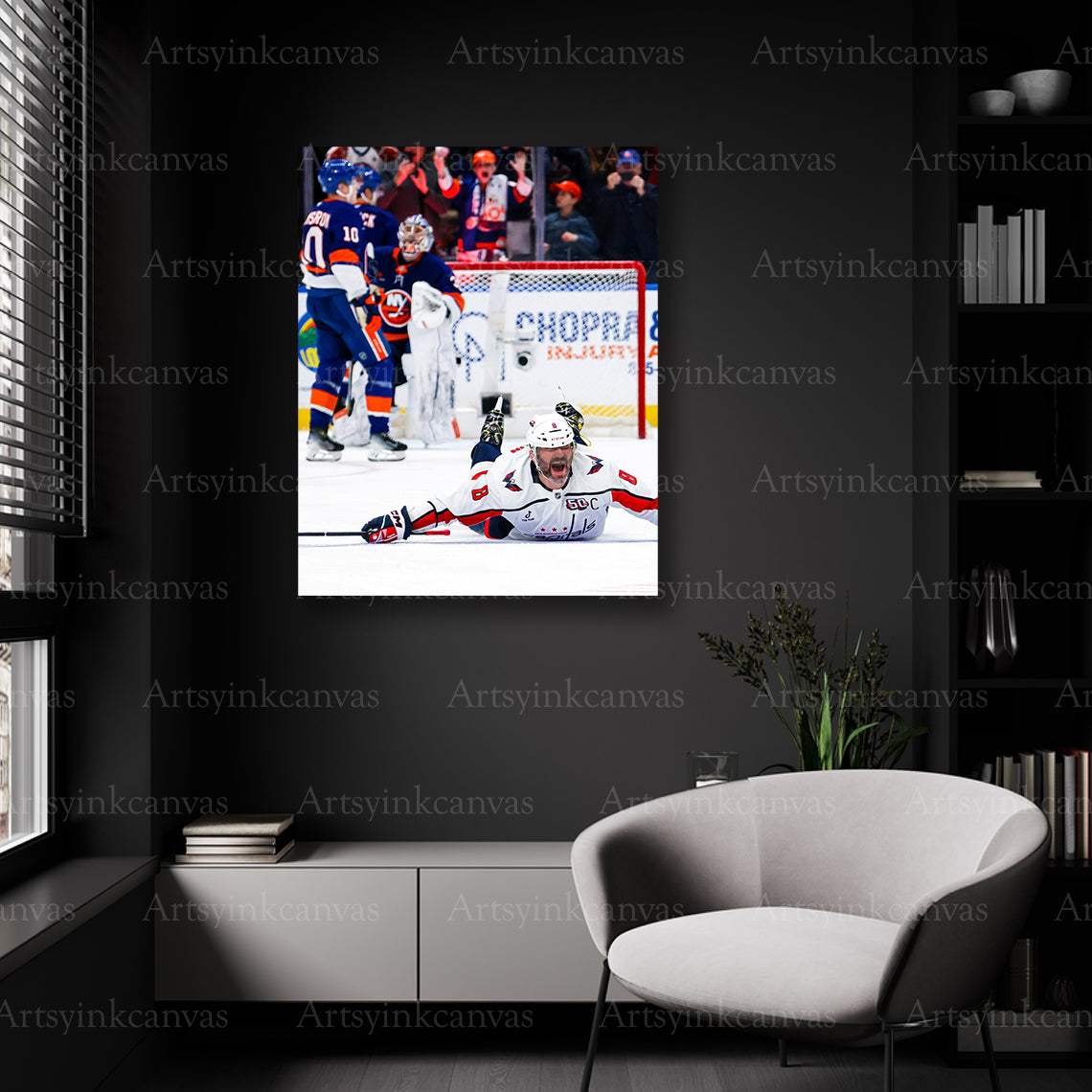 Washington Capitals 895 goal milestone wall decor