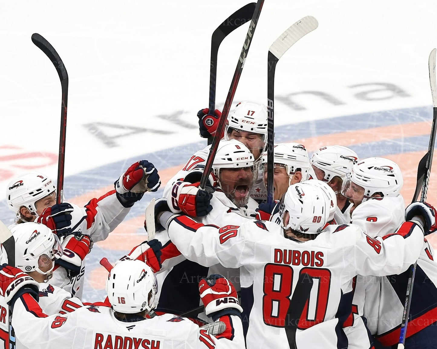 Alex Ovechkin passes Gretzky's goal record canvas wall art