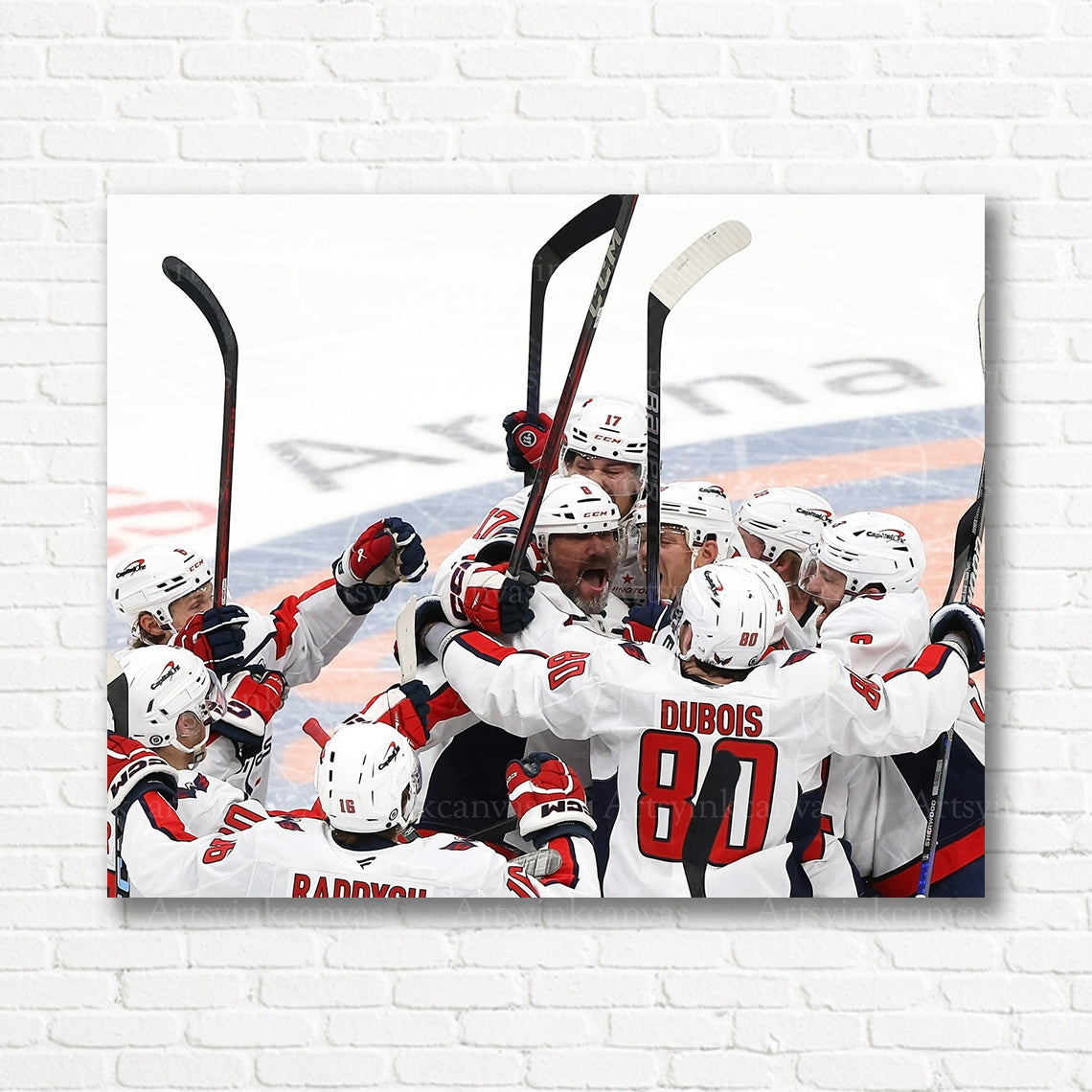 Alex Ovechkin NHL goal record canvas print