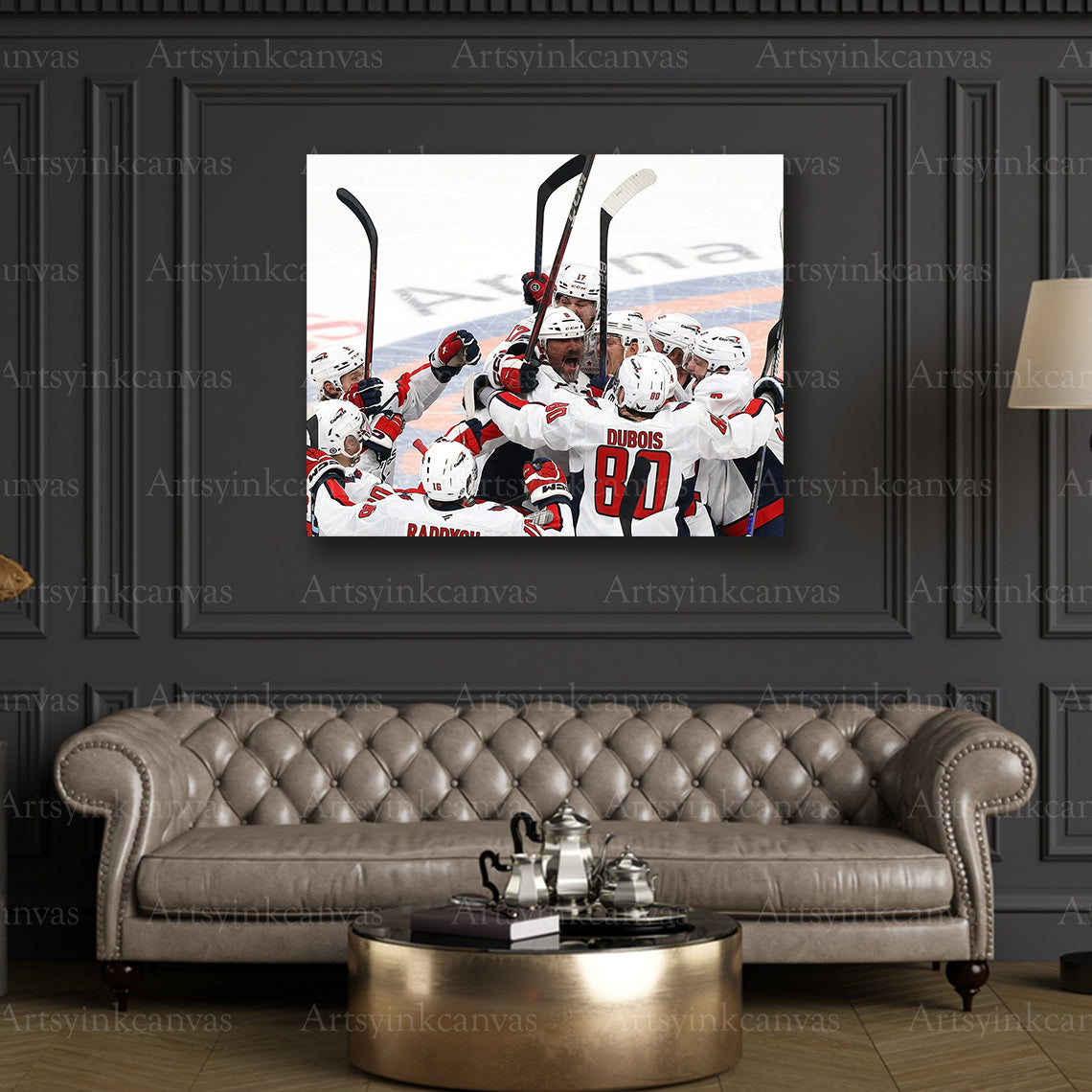 Premium Alex Ovechkin goal record canvas print