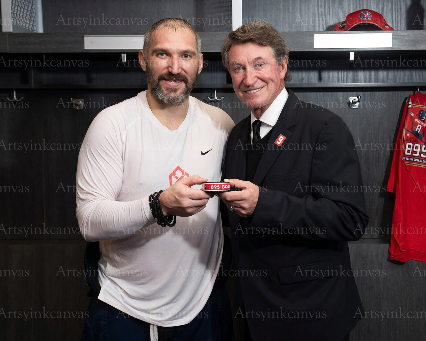 Alex Ovechkin passes Gretzky's goal records canvas wall art