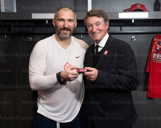 Alex Ovechkin passes Gretzky's goal records canvas wall art