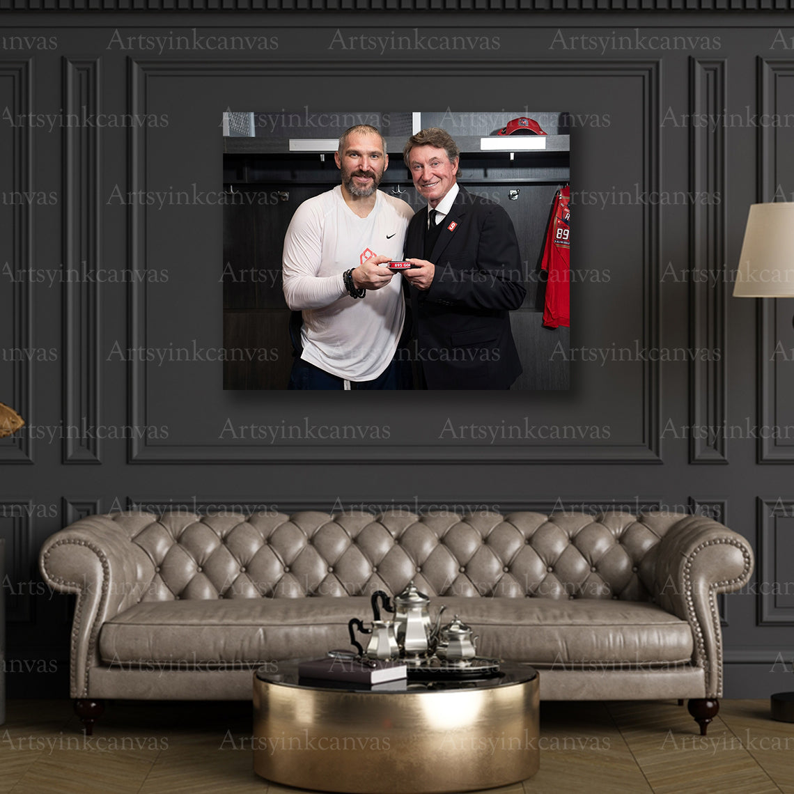 Premium Alex Ovechkin goal records canvas print