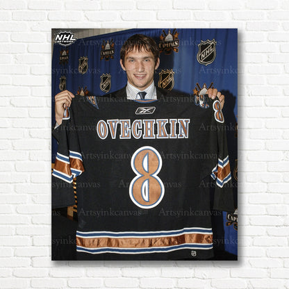 Alex Ovechkin rookie Washington Capitals jersey canvas print