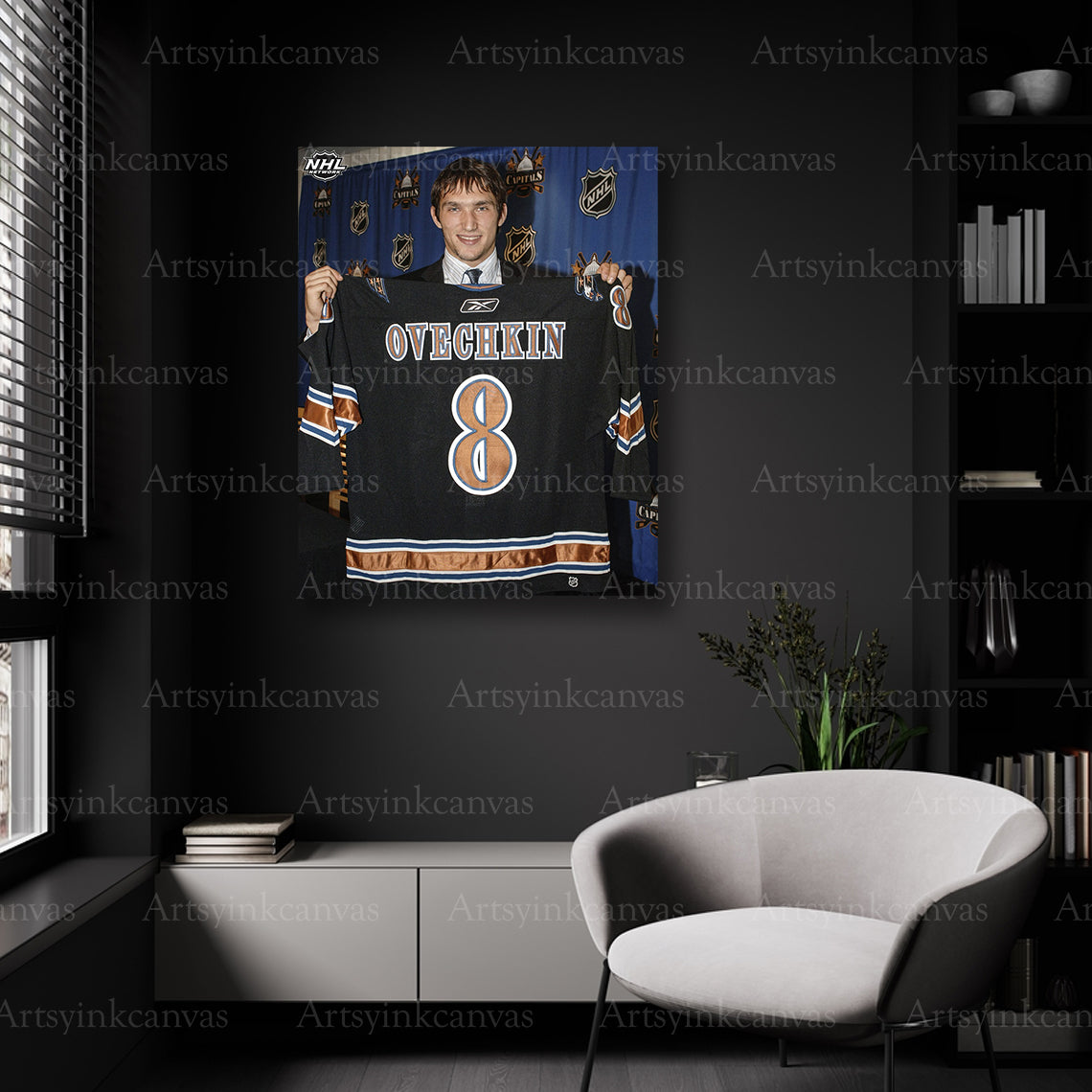 Washington Capitals rookie jersey wall decor