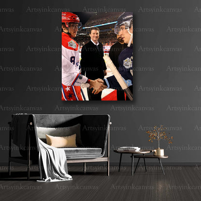 Alex Ovechkin Sidney Crosby collector canvas art