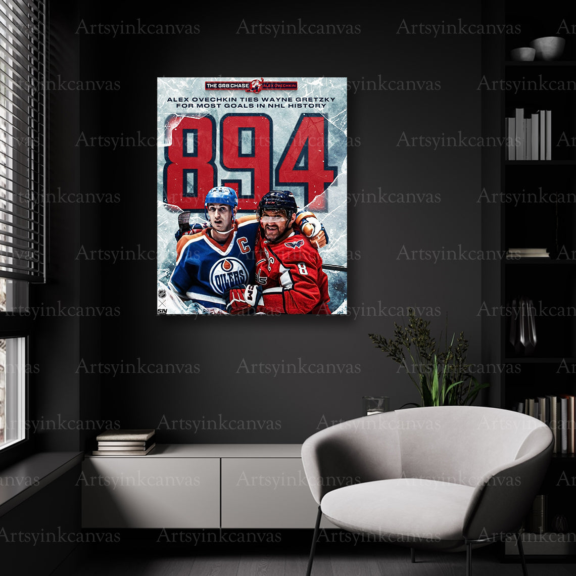 Washington Capitals historic 894 goal wall decor