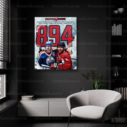 Washington Capitals historic 894 goal wall decor