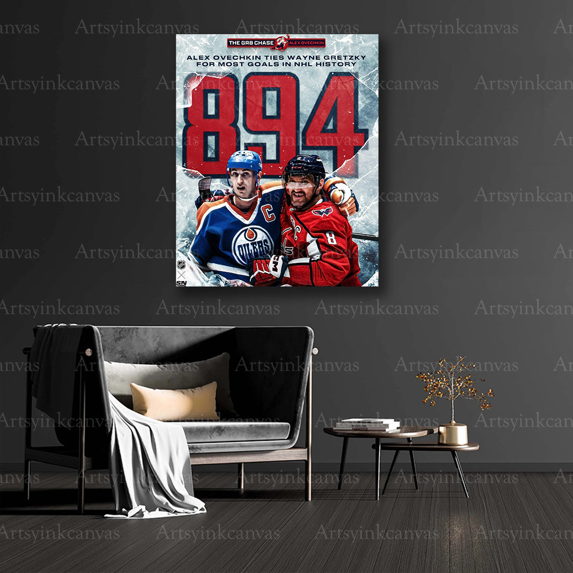 Alex Ovechkin collector milestone canvas art