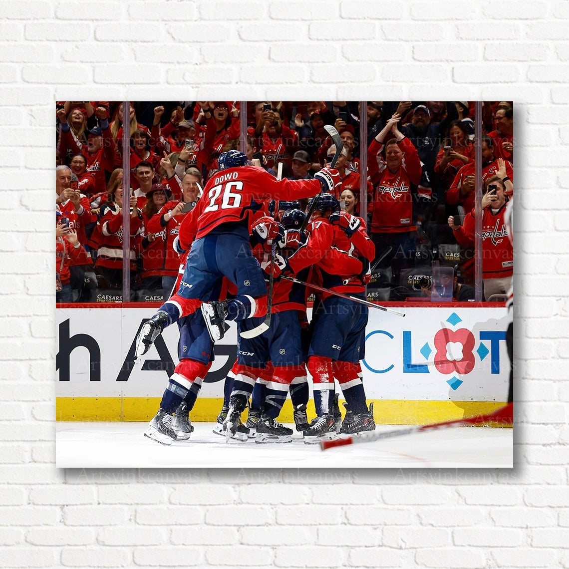 Alex Ovechkin Washington Capitals Gretzky record canvas print