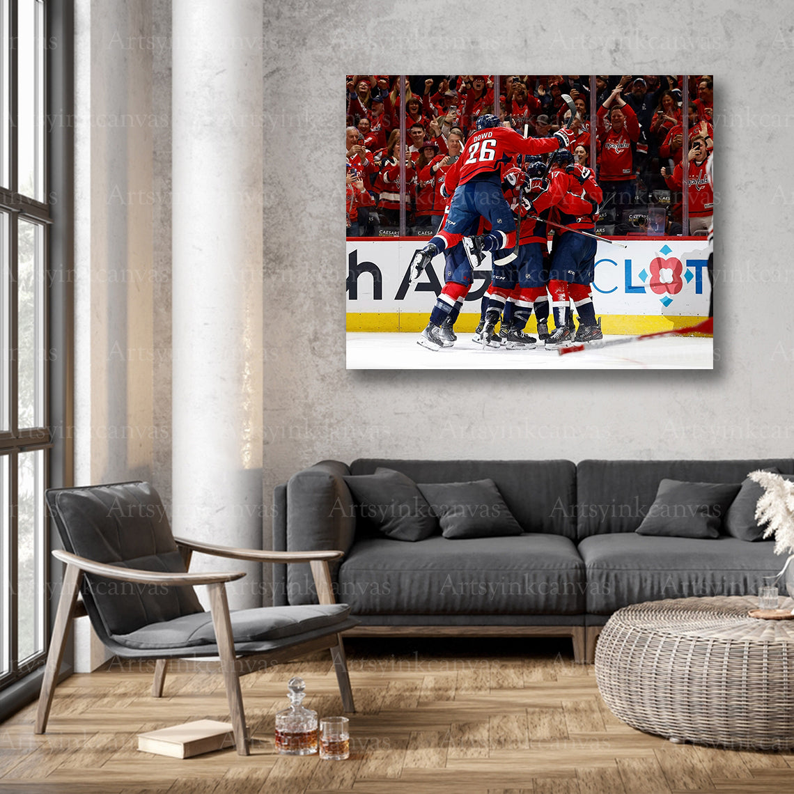 Washington Capitals historic goal record wall decor
