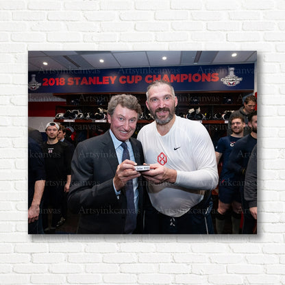 Alex Ovechkin record tying goal canvas print