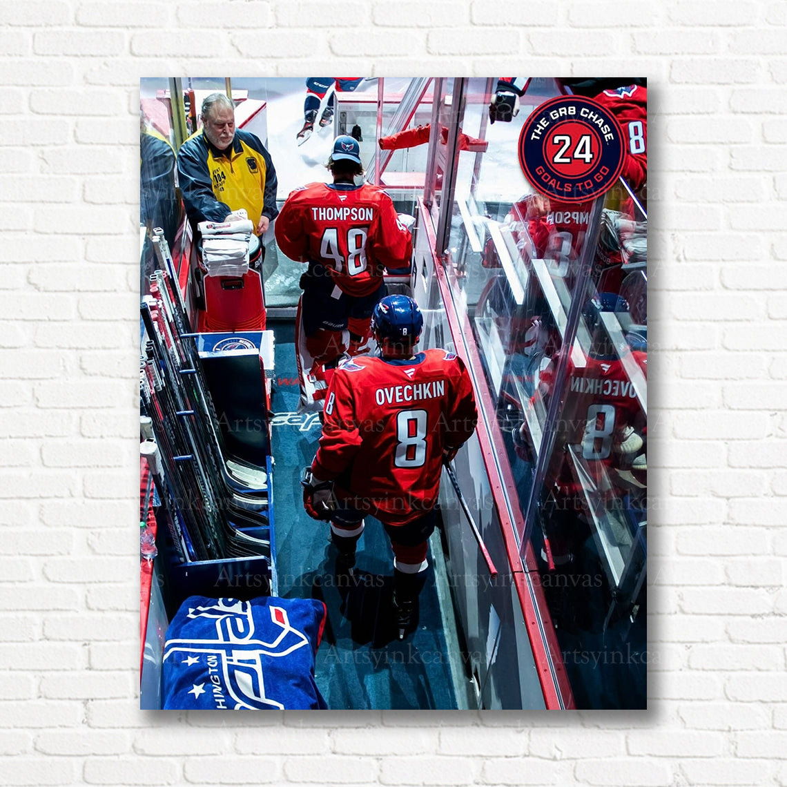 Alex Ovechkin pregame walkout canvas print