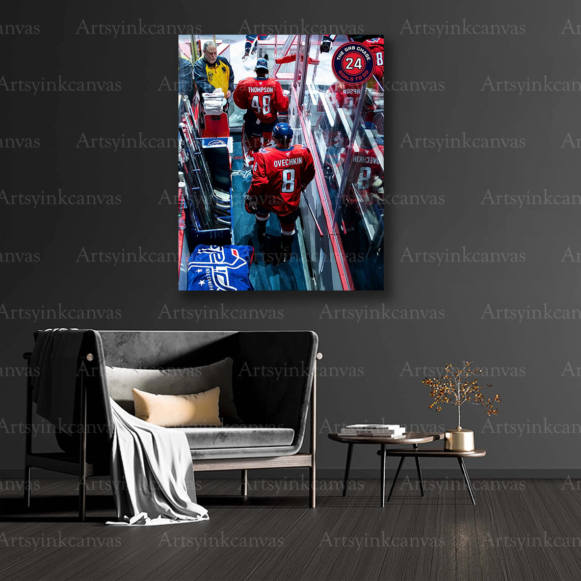 Alex Ovechkin collector hockey canvas art