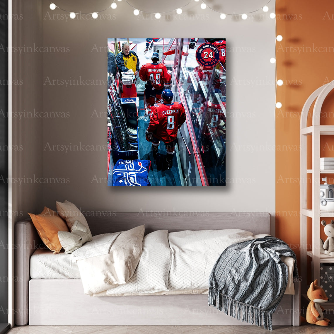 Premium Alex Ovechkin warmup canvas print
