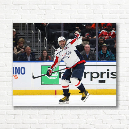 Alex Ovechkin Capitals hockey canvas print