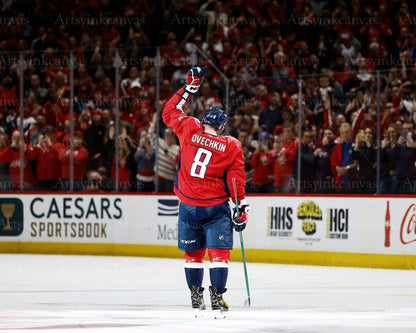 Alex Ovechkin premium hockey canvas print