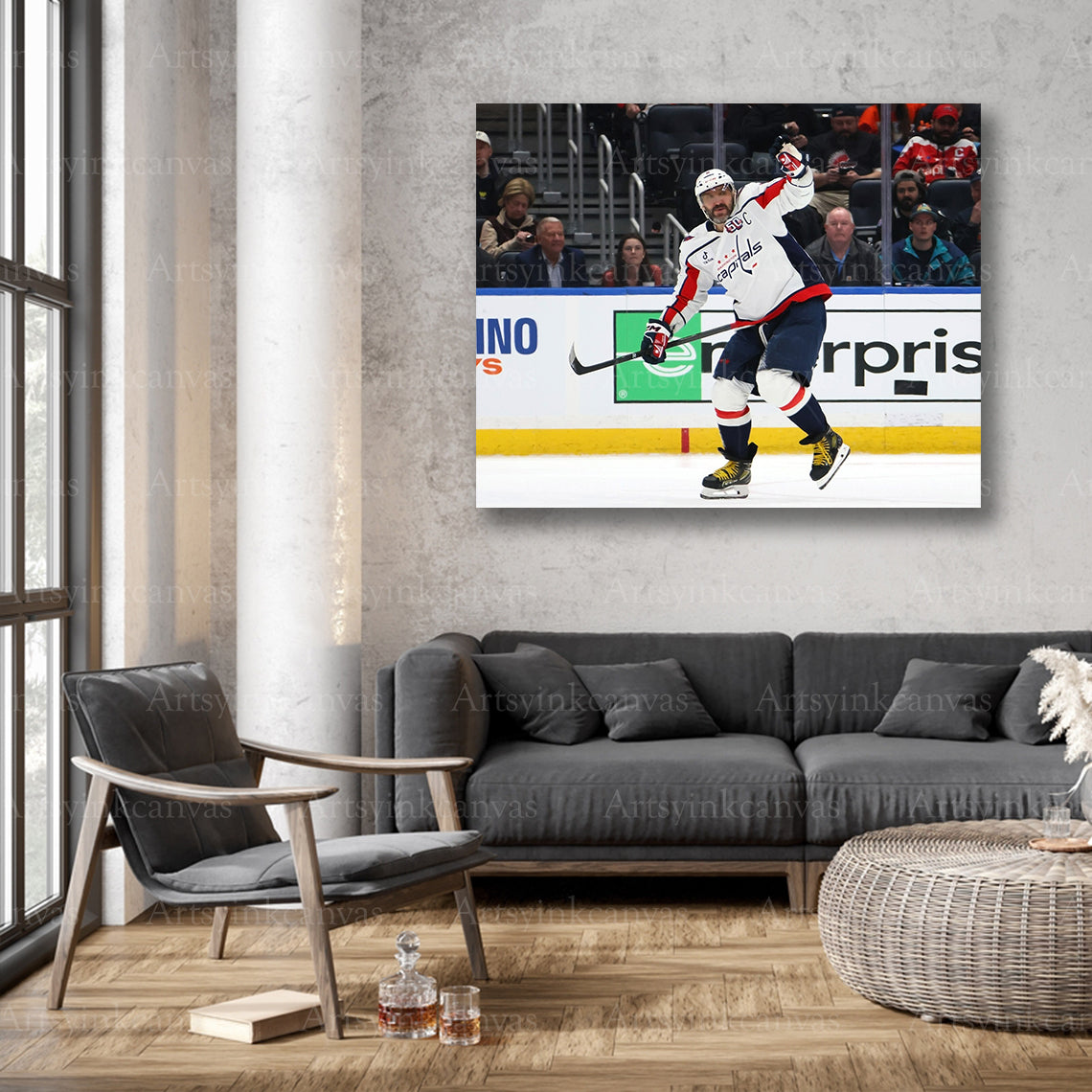Alex Ovechkin NHL action wall decor