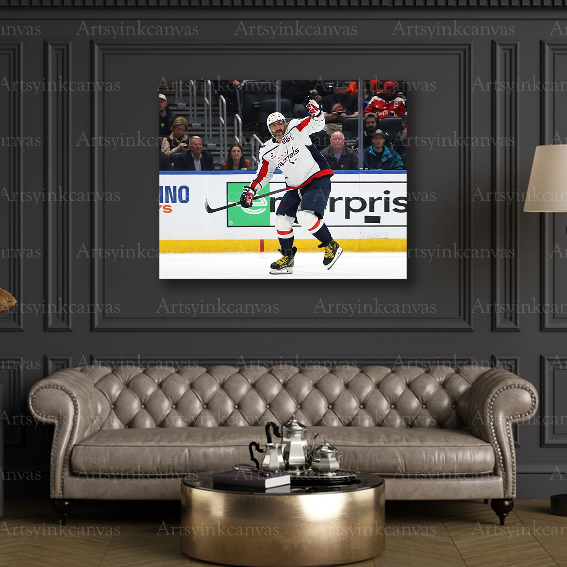 Premium Alex Ovechkin hockey canvas print