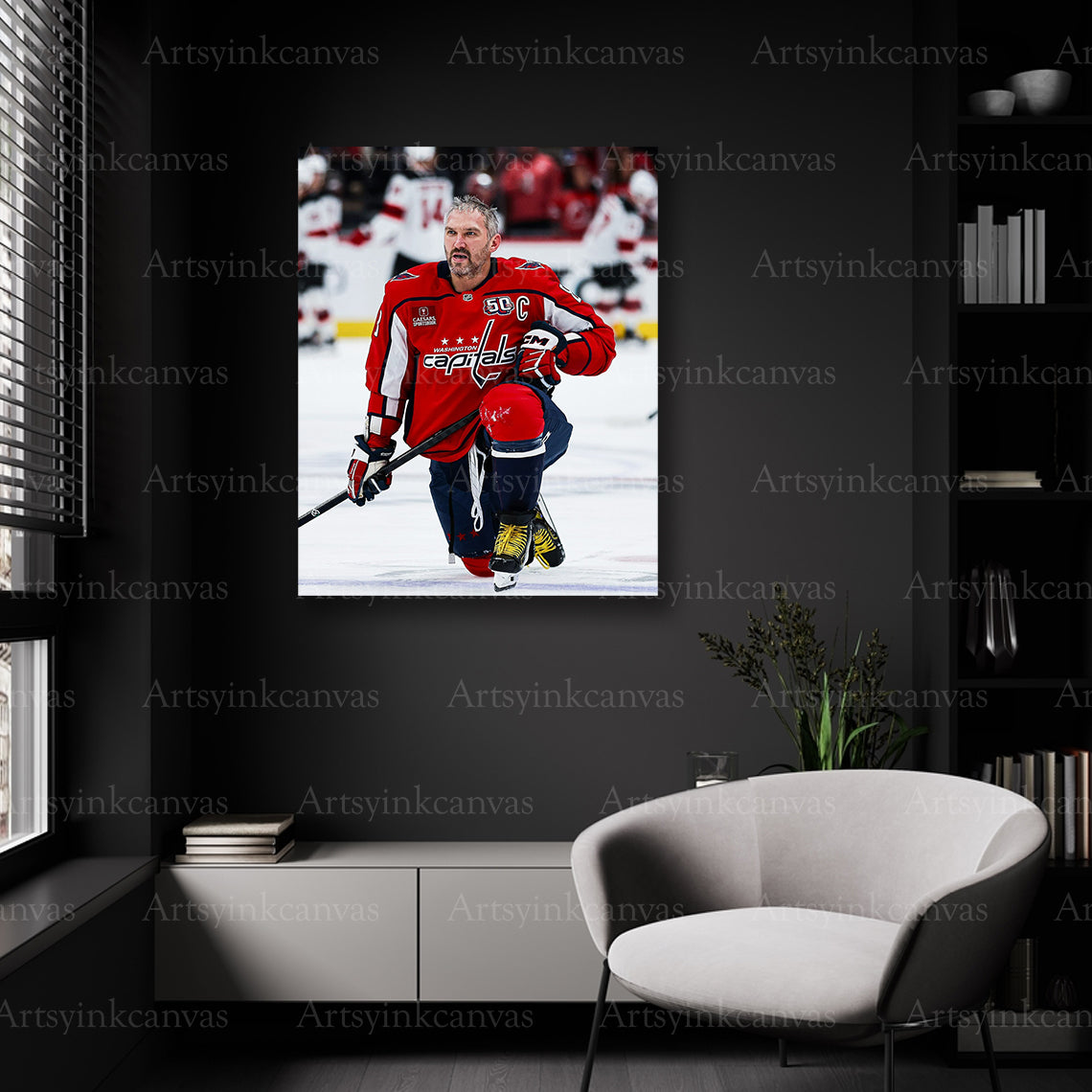 Washington Capitals pregame warmups wall decor