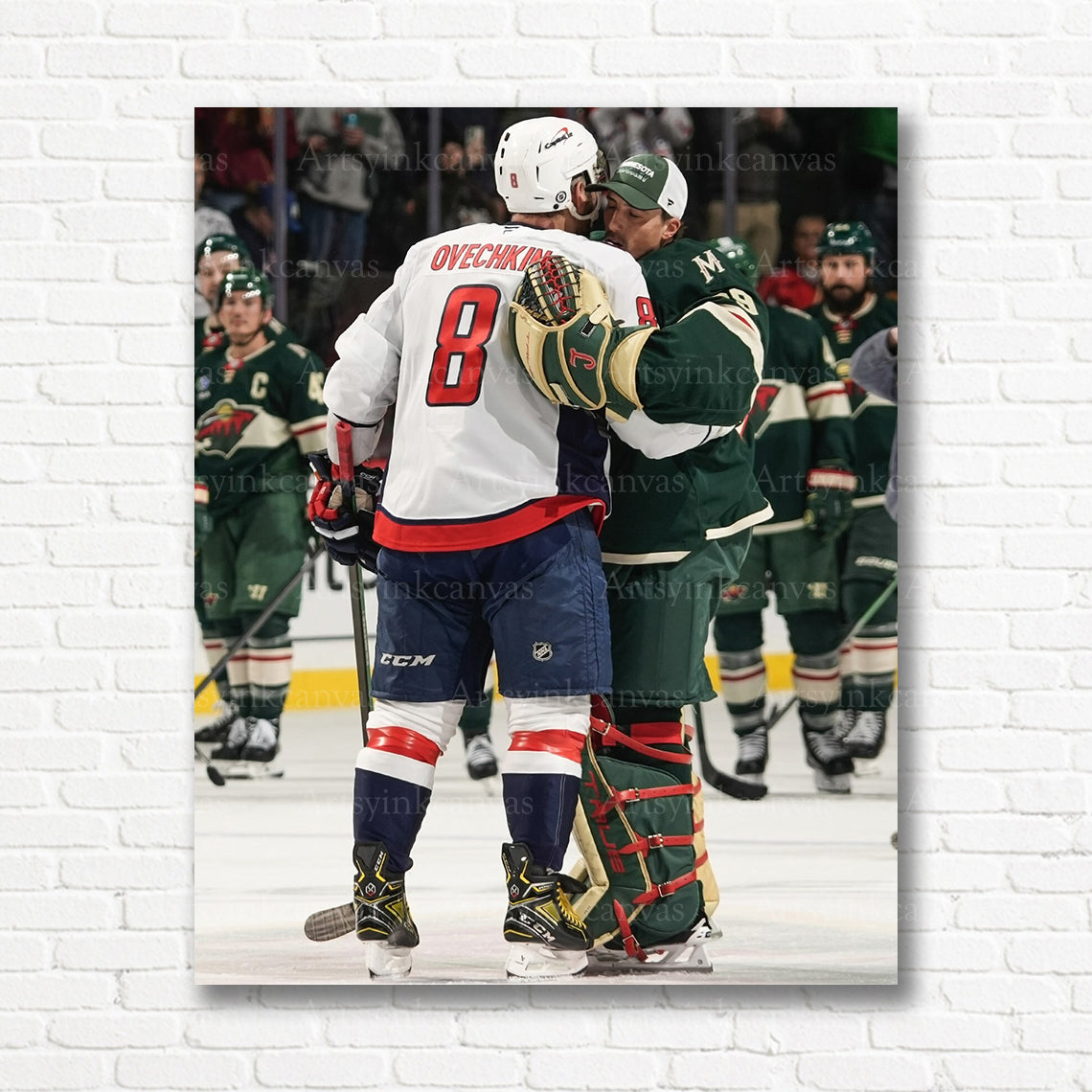 Ovechkin Fleury final matchup hockey canvas print