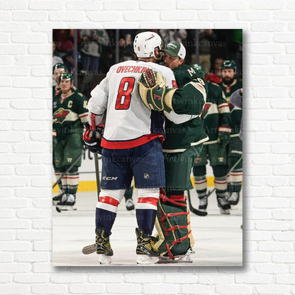 Ovechkin Fleury final matchup hockey canvas print