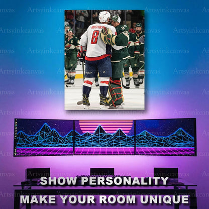 Washington Capitals Minnesota Wild NHL artwork