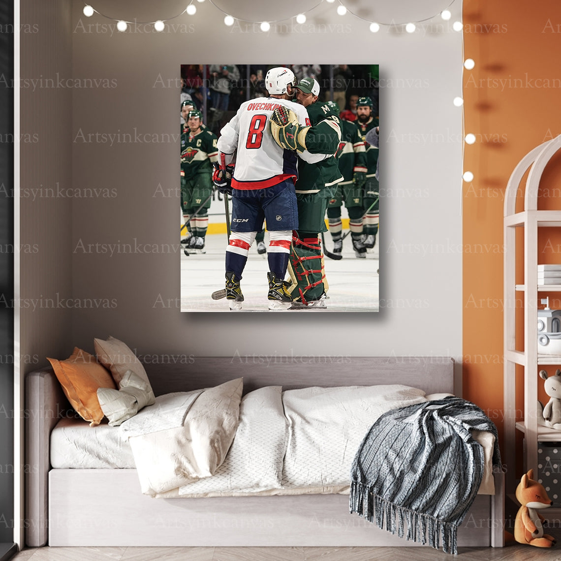 Premium Capitals vs Wild hockey canvas print