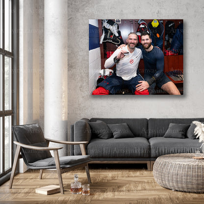 Ovechkin Tom Wilson celebration wall decor