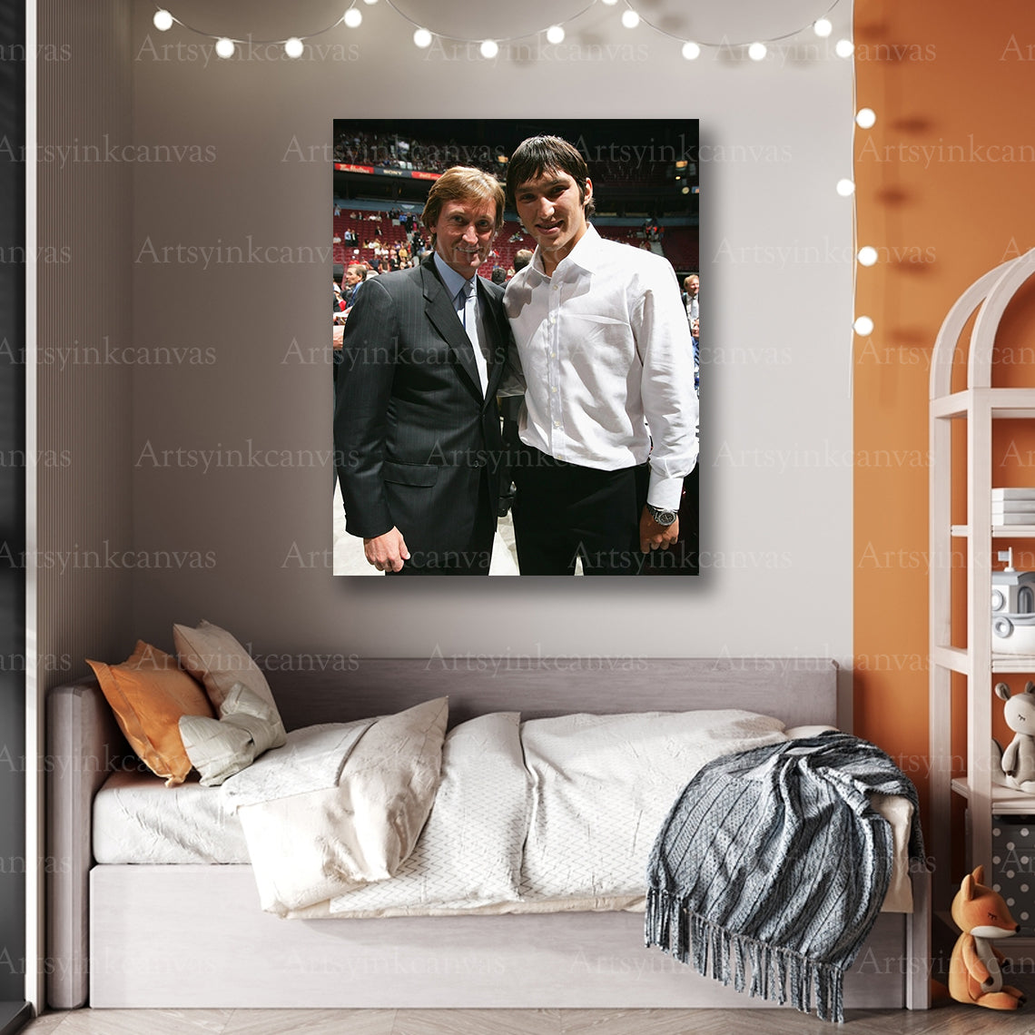 Alex Ovechkin Wayne Gretzky museum-quality canvas print