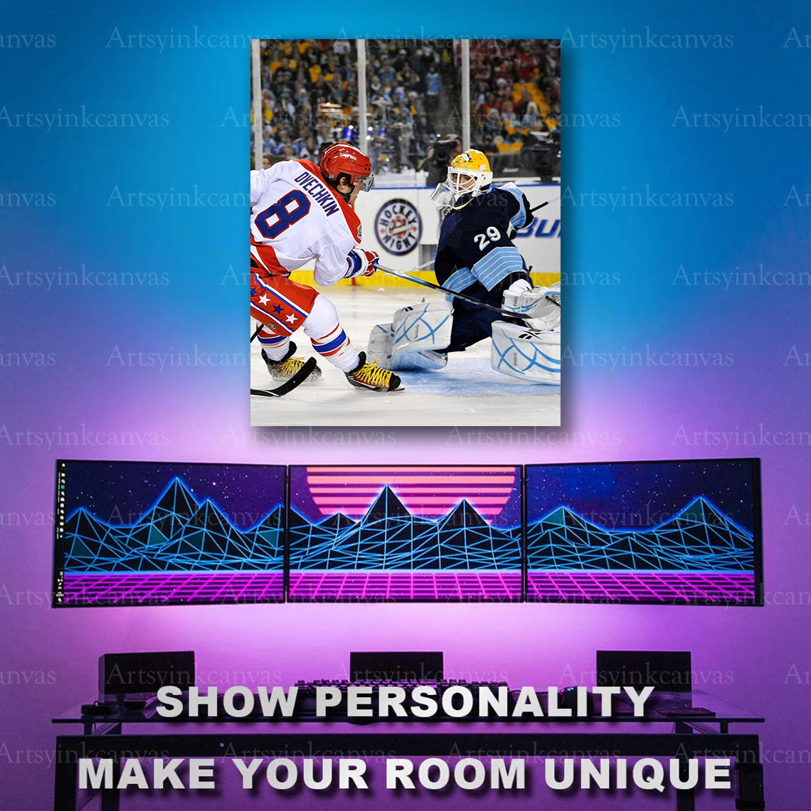2011 Winter Classic Capitals Penguins artwork