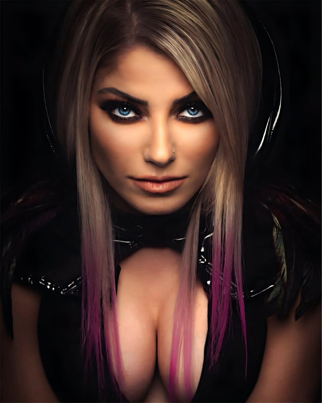 Alexa Bliss Enchanted Champion Aura premium canvas wall art featuring WWE superstar-inspired décor for wrestling fans, collectors, and modern interiors.