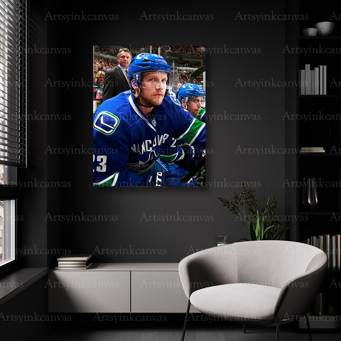 Vancouver Canucks bench wall decor
