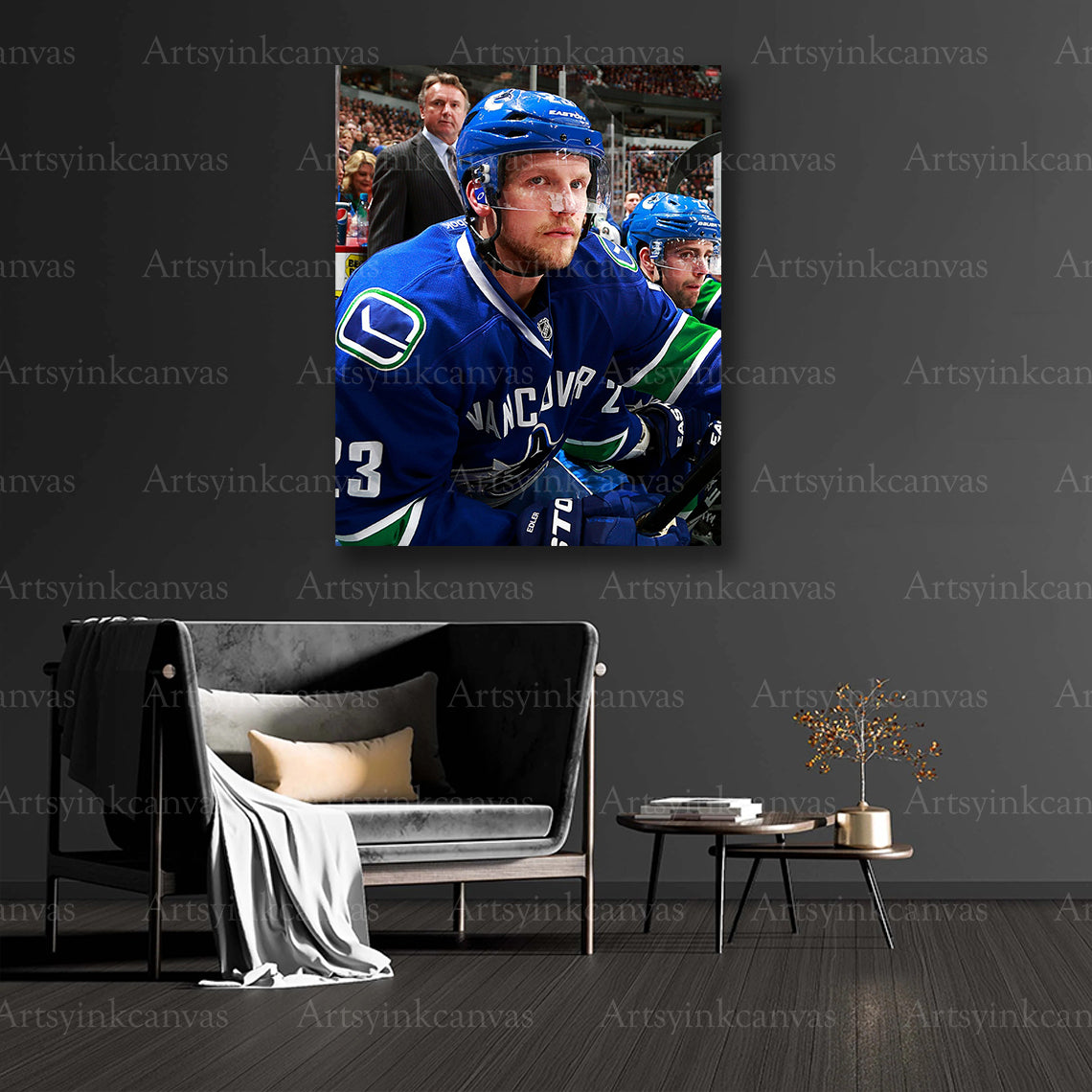Alexander Edler hockey collector canvas art