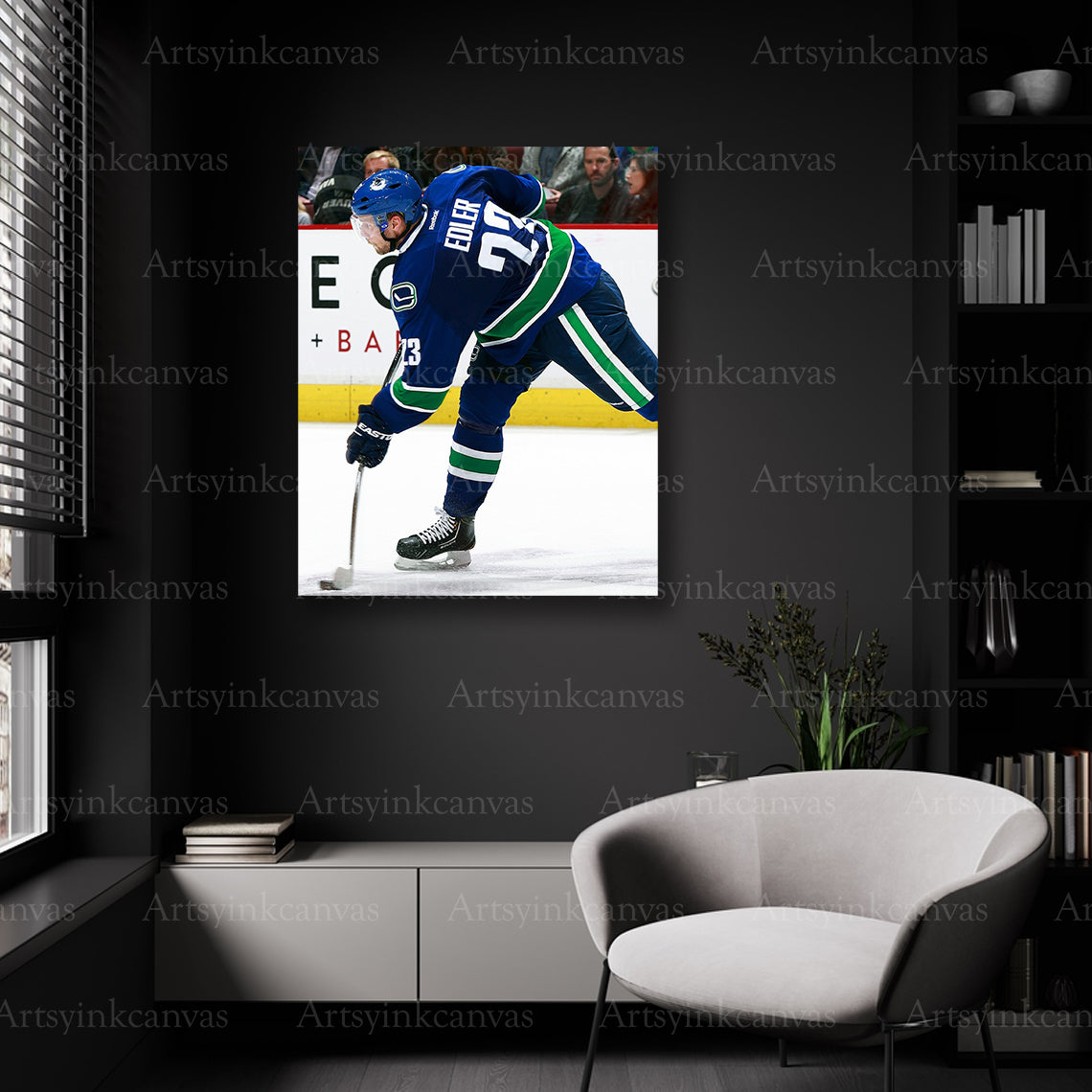 Vancouver Canucks slapshot wall decor