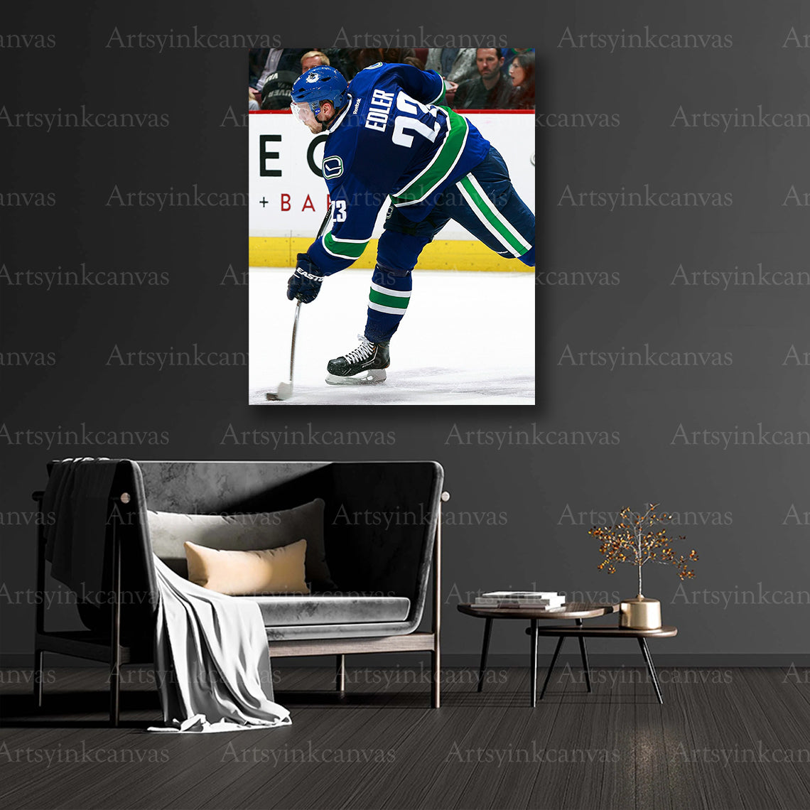 Alexander Edler hockey collector canvas art