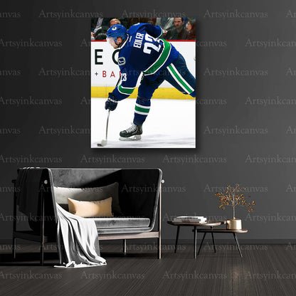 Alexander Edler hockey collector canvas art