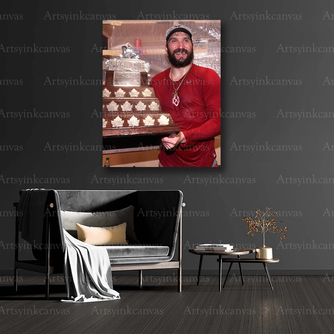 Alex Ovechkin collector championship canvas art