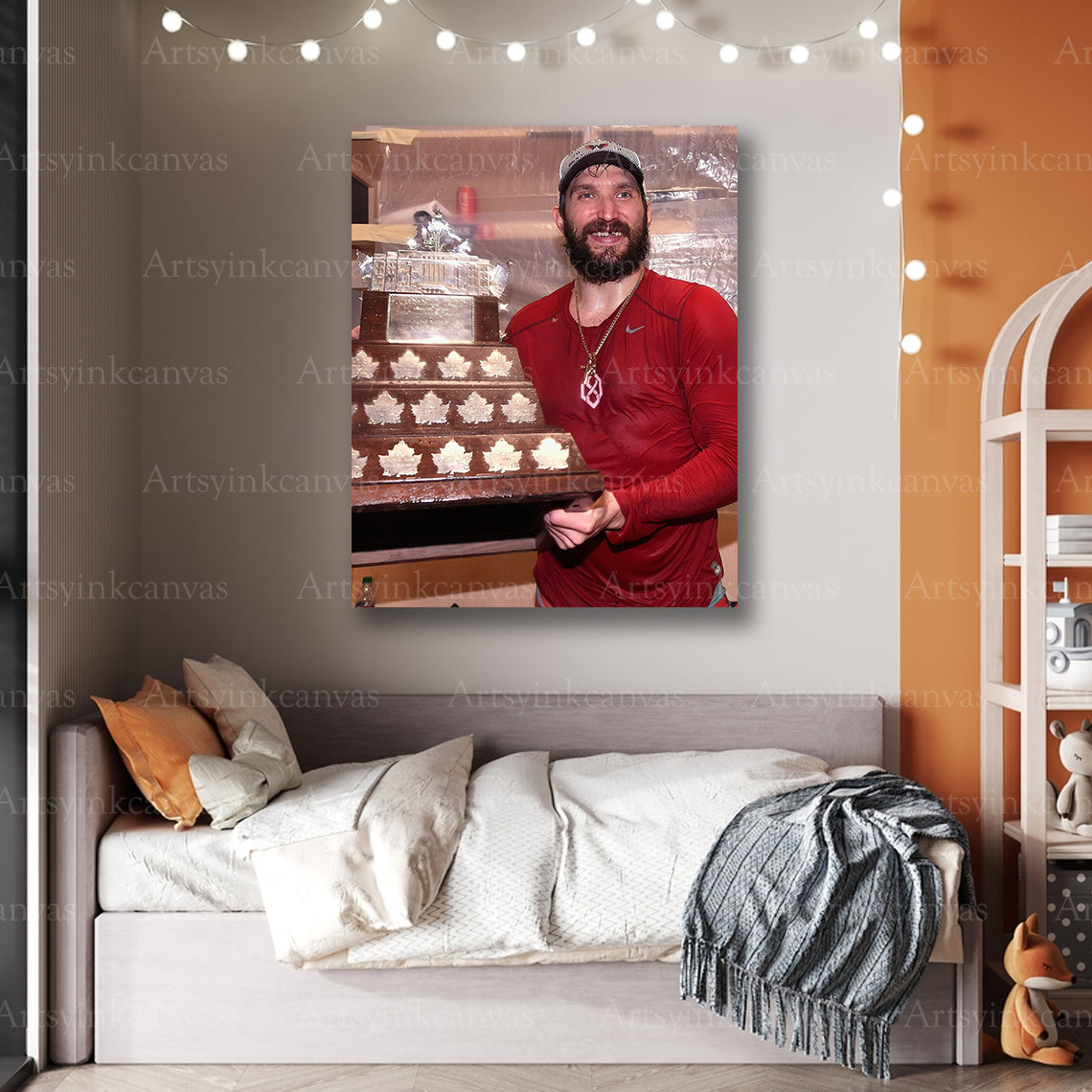 Premium Alexander Ovechkin 2018 playoff canvas print