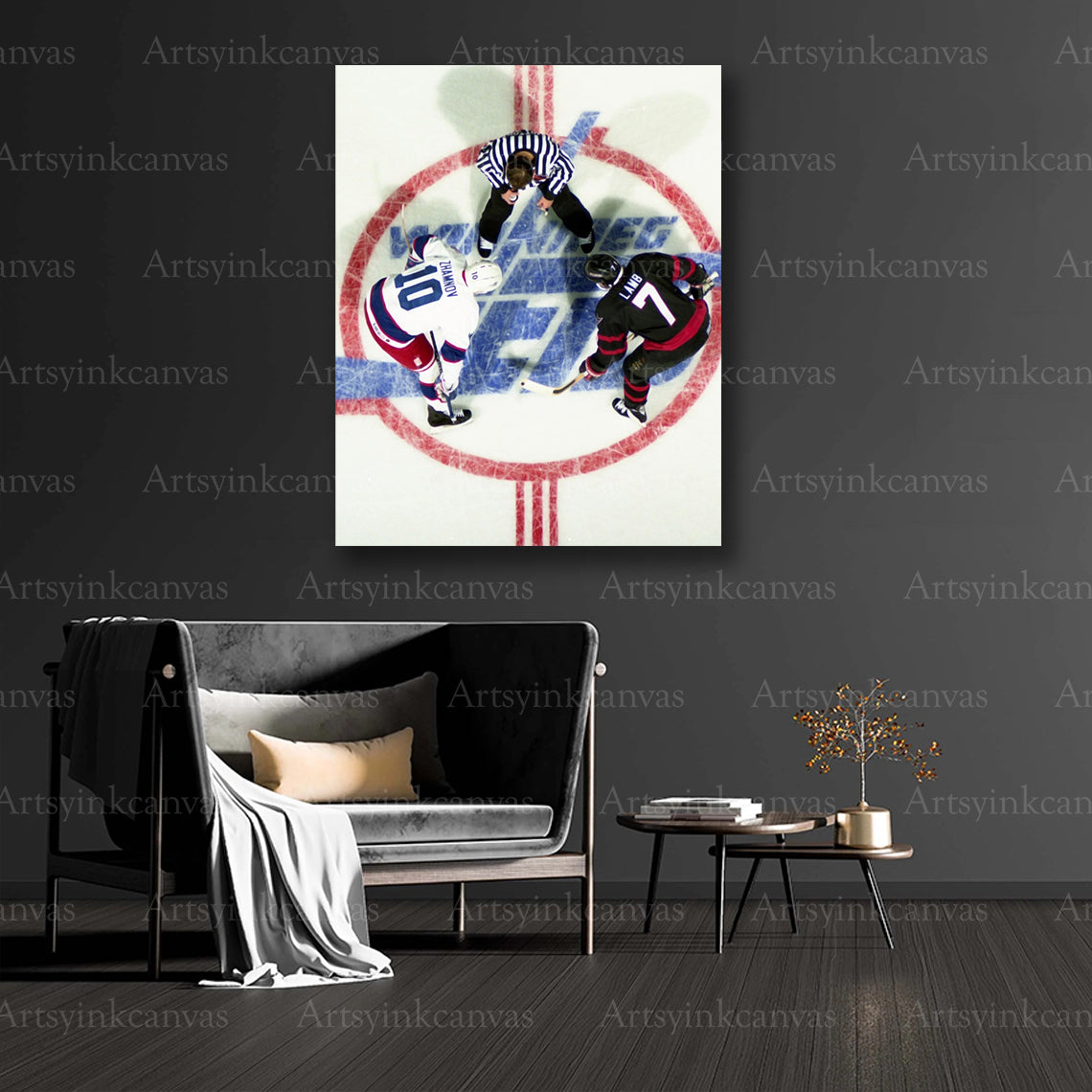 Classic hockey legends collector canvas