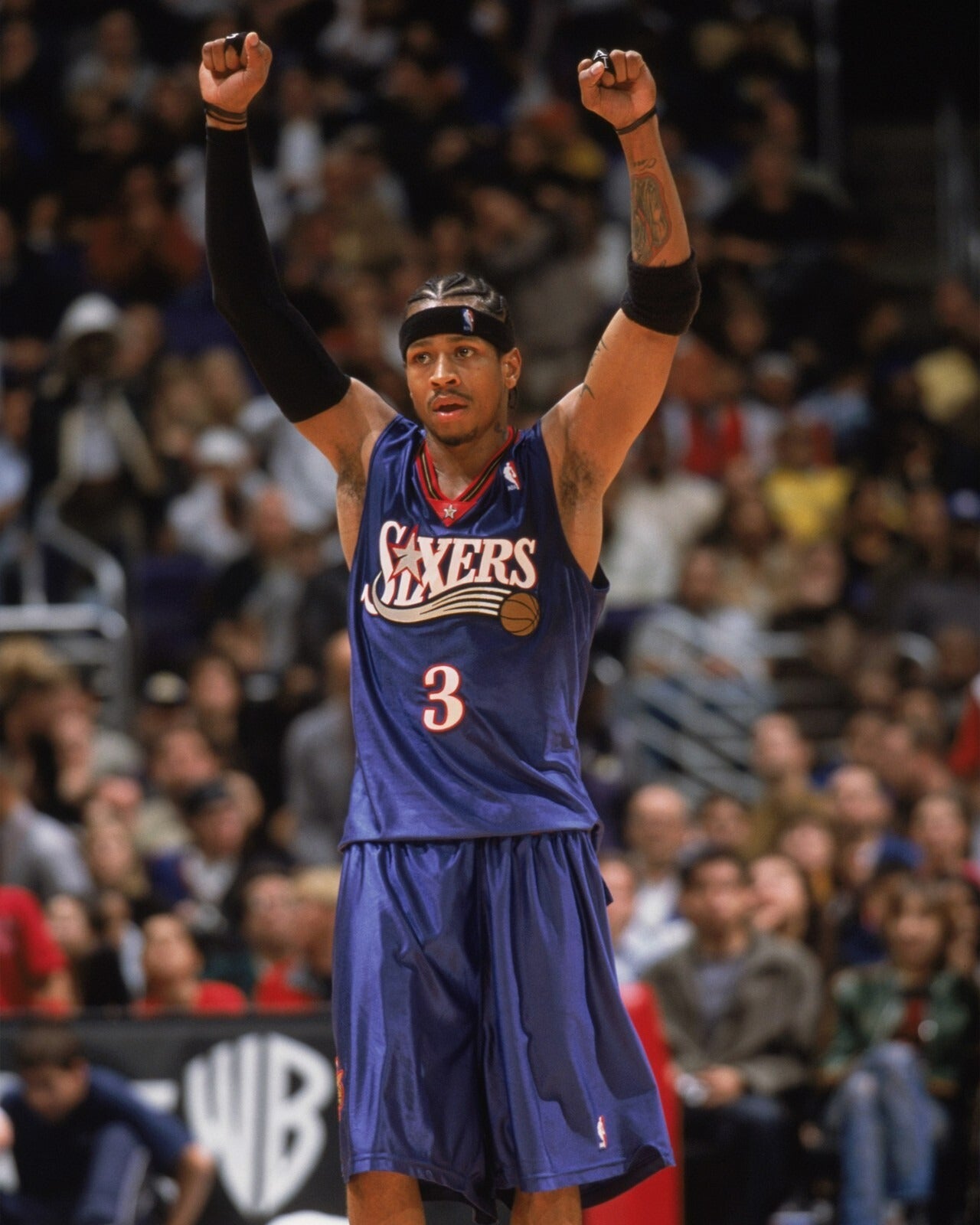 Allen Iverson celebration canvas print