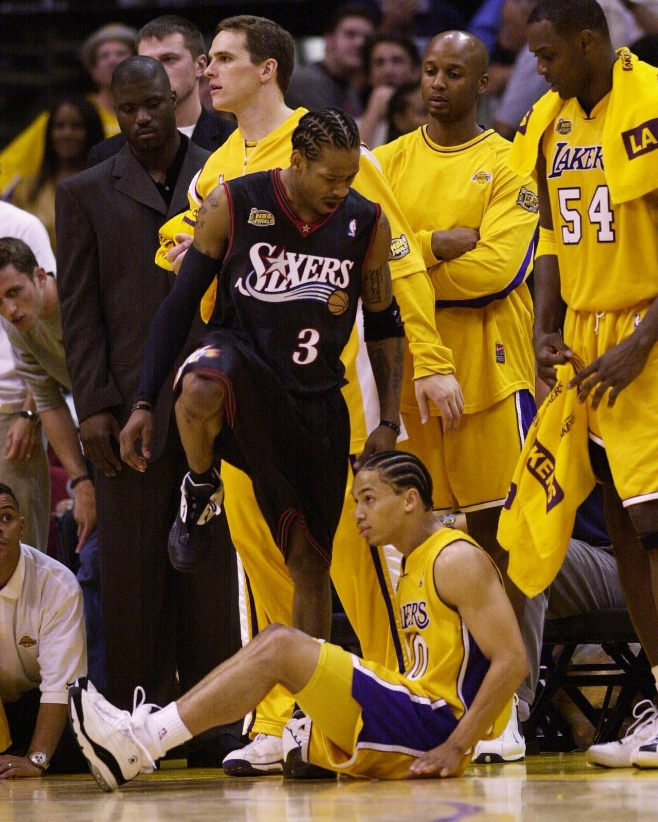 Allen Iverson iconic Finals moment Philadelphia 76ers canvas wall art