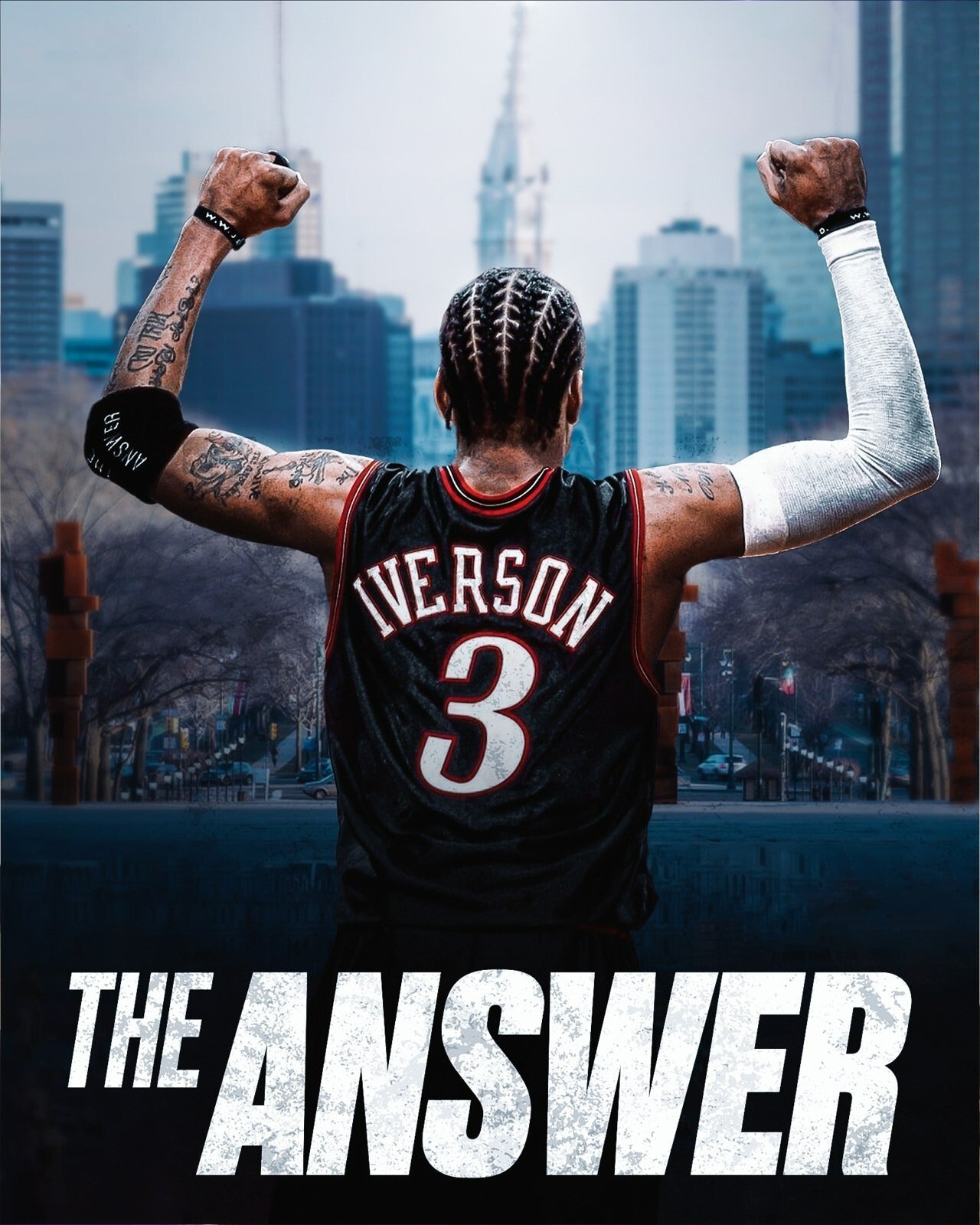 Allen Iverson Rocky Steps Philadelphia 76ers canvas wall art