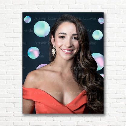Aly Raisman Beauty Portrait Canvas Wall Art – Elegant Athlete Poster